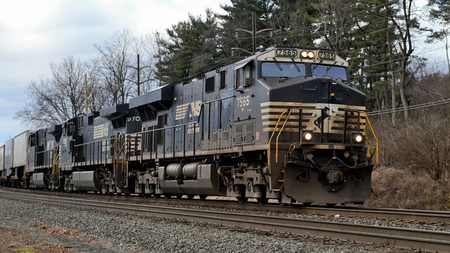 Norfolk Southern Train And Tracks In Pennsylvania 