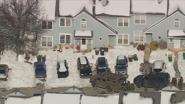 Chopper 3 was overhead as police responded to rowhomes in Newark, Delaware 