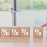 Interest rate percentage icon concept, The concept of interest rates 