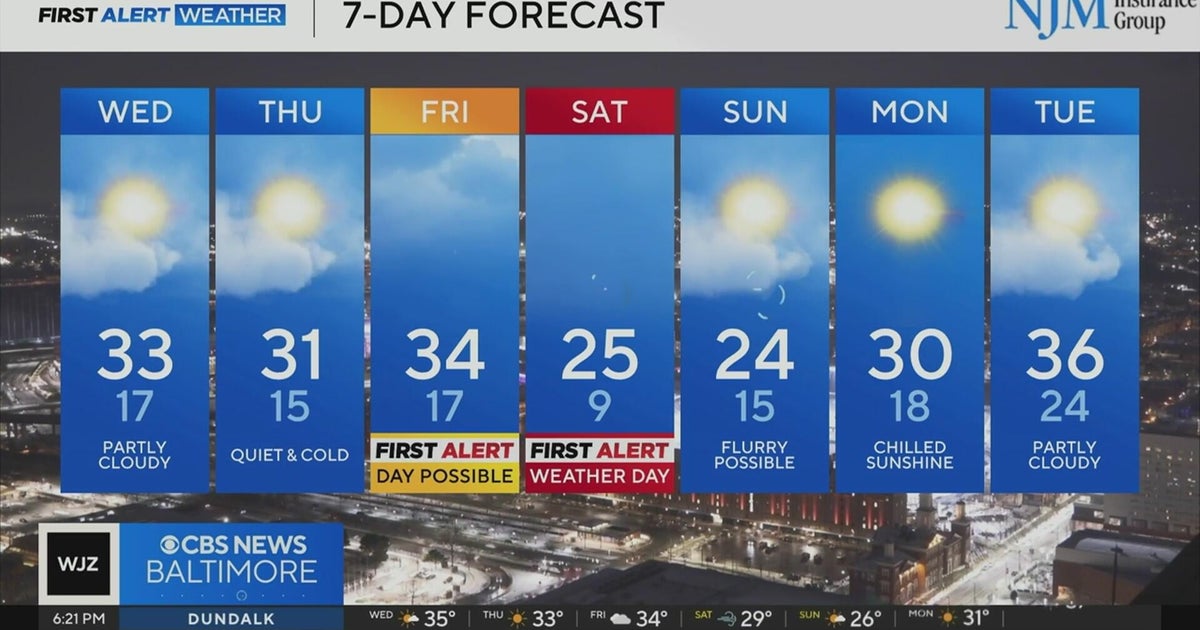 More snow chances in Maryland this week - CBS Baltimore
