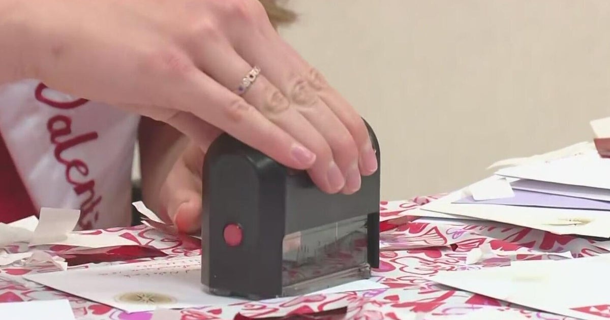 First stamps placed on Valentines in Loveland for remailing program ...
