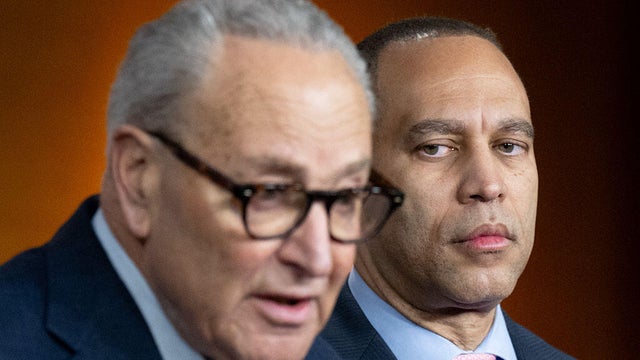 House Democratic Leader Hakeem Jeffries and Senate Minority Leader Chuck Schumer hold a news conference on Jan. 8, 2026. 