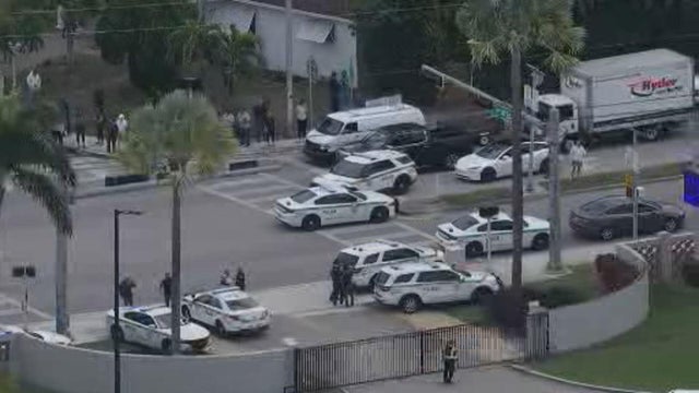 Generic police lights and crime scene tape 