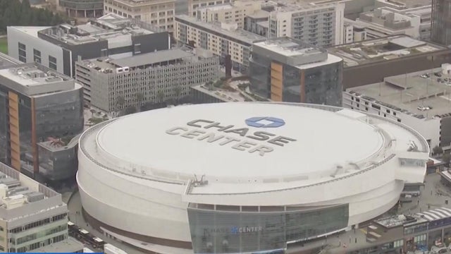 An sky view of Chase Center 