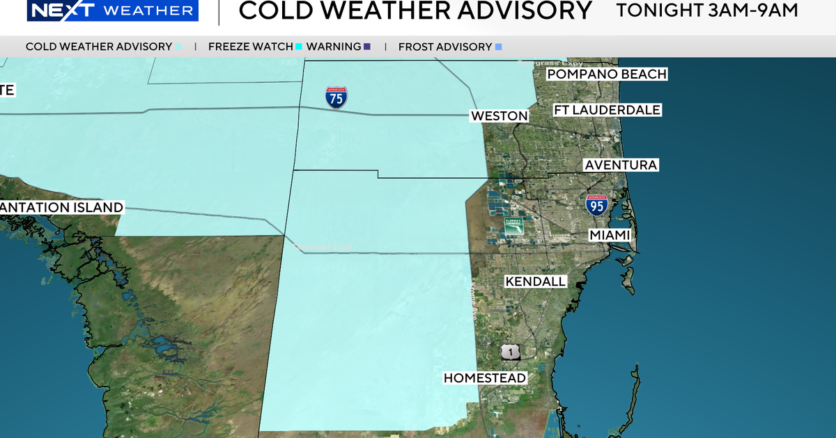 South Florida sees more Cold Weather Advisories ahead of another round of tumbling temperatures