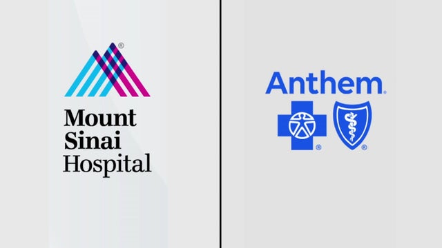 Mount Sinai Hospital / Anthem Blue Cross Blue Shield logos 