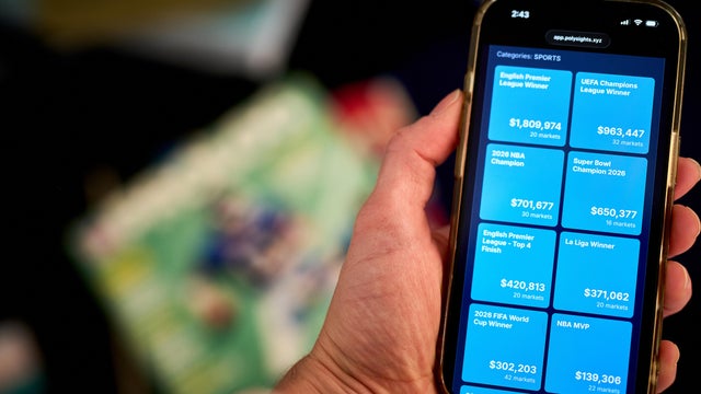 Prediction market app on a smartphone 