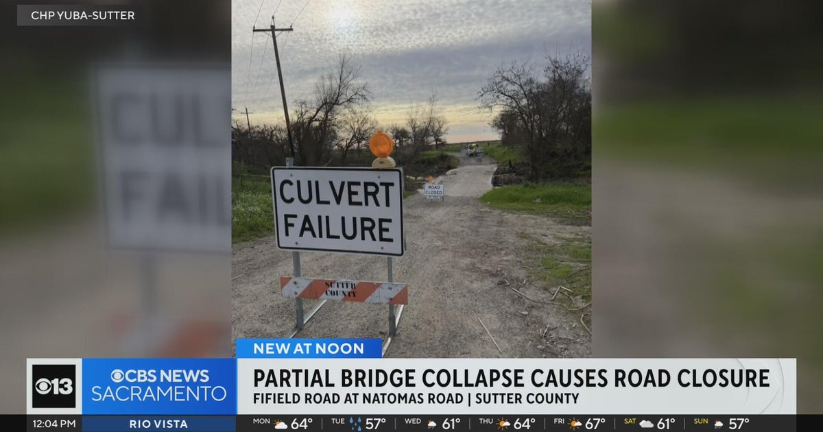 Partial bridge collapse reported in Sutter County