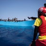 Migrant boat rescued in Mediterranean Sea 
