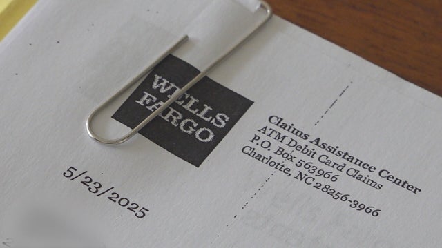A photo of a document from Wells Fargo Claims Assistance Center dated in May 2025 