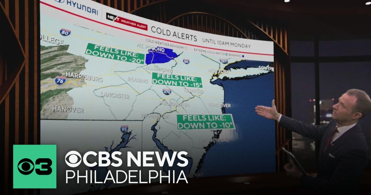 Temps start in single digits Monday morning in Philadelphia region