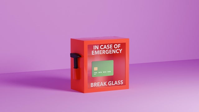 Emergency credit card concept 