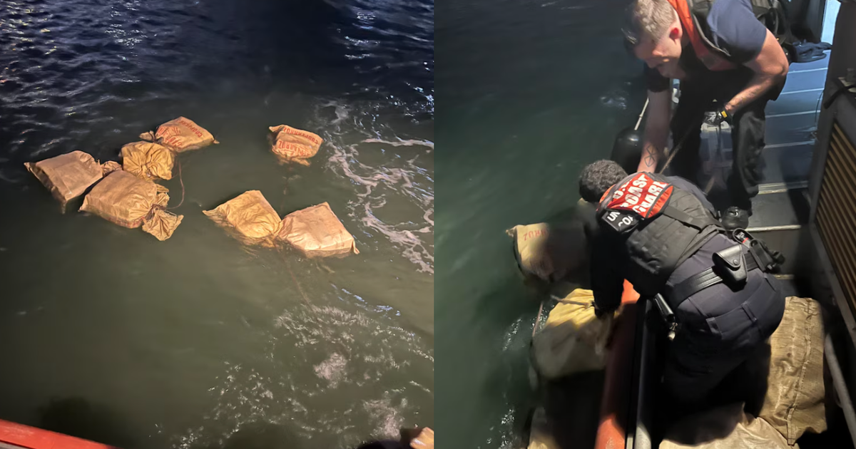 Безделен пътник с 789 паунда кокаин, изтеглен от пристанището на Пуерто Рико, съобщи бреговата охрана