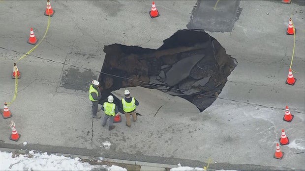 Sinkhole opens in Conshohocken after water main break