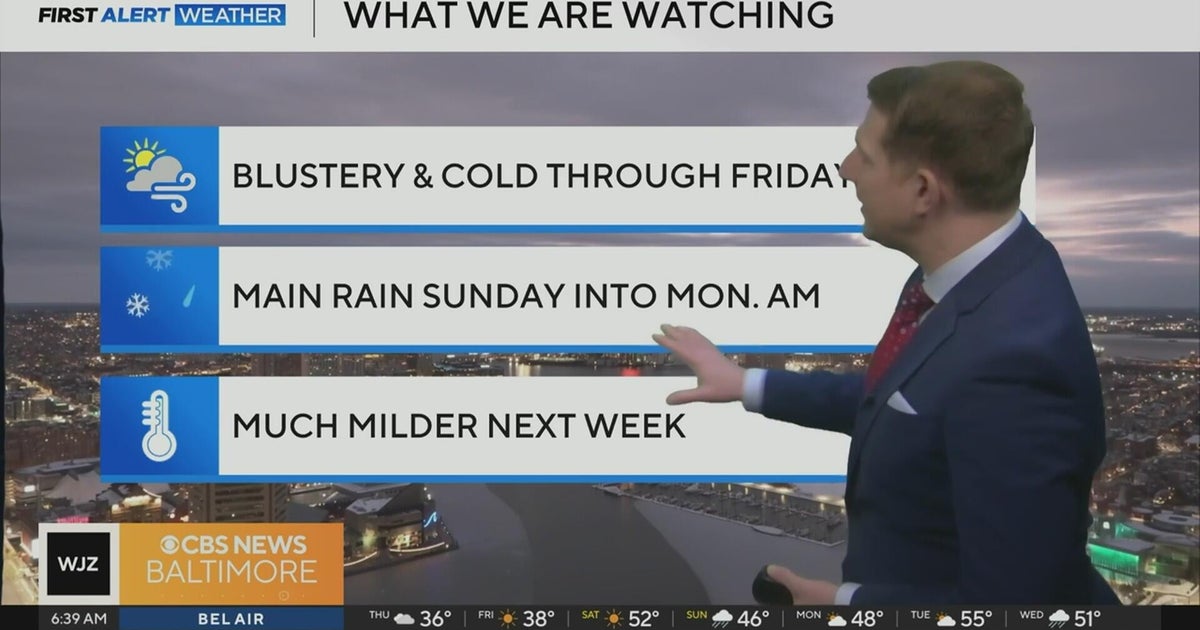 Rain returns Sunday before big thaw starts across Maryland next week