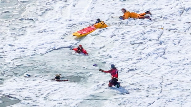 Woman dead, husband still missing after falling through ice on Cape Cod while walking dog
