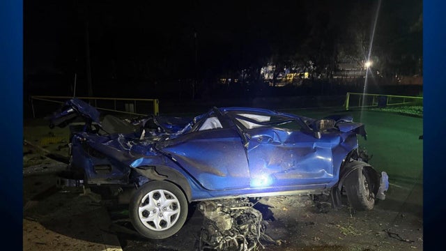 Vehicle with crash damage 