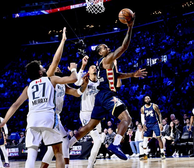 Team USA Stars defeated Team USA Stripes 47-21 to win the 75th NBA All-Star game at Intuit Dome in Inglewood. 