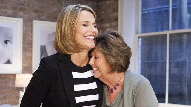 Nancy Guthrie and daughter Savannah Guthrie embrace in an undated photograph. 