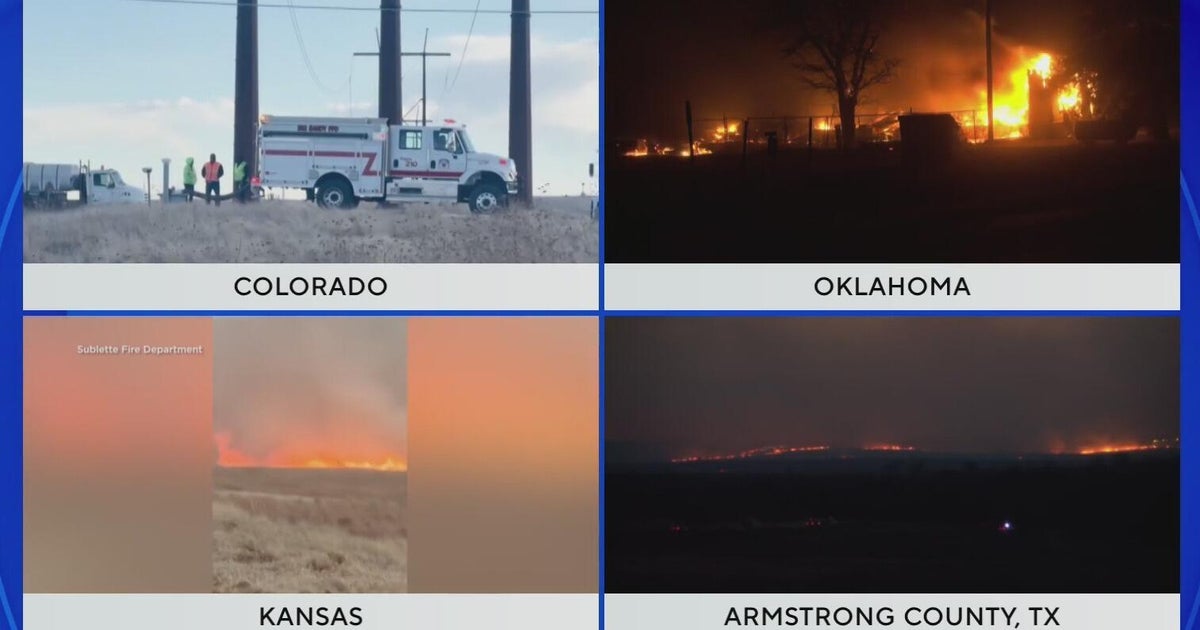 Wildfires burn 20,000+ acres across central U.S. - CBS Texas