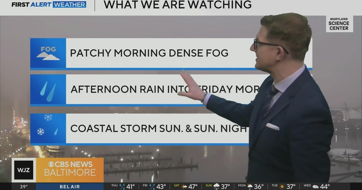 Rain to end the week in Maryland and coastal storm possible Sunday
