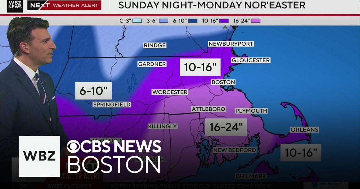 Next Weather Alert: Southeastern Massachusetts looking at 16-24 inches of snow