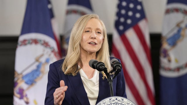 Abigail Spanberger speaks during a campaign rally on Nov, 1, 2025 in Norfolk, Virginia. 