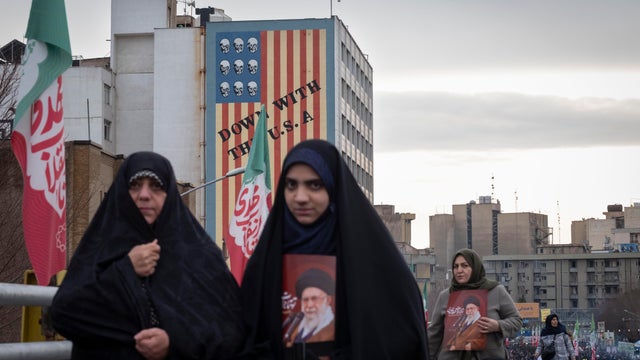 Anti-U.S. And Israeli Billboard And Mural In Tehran 