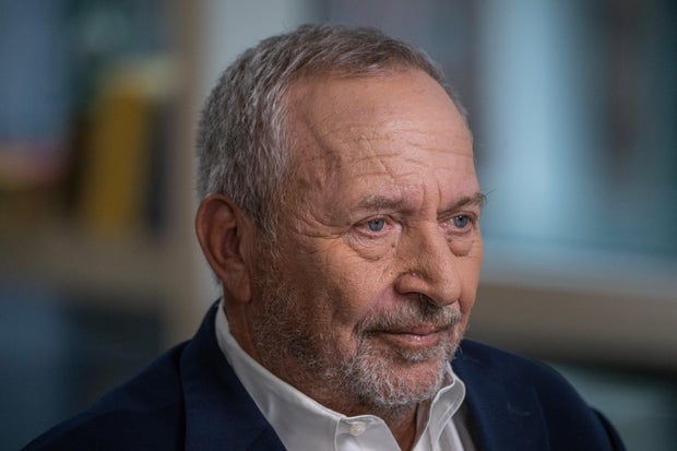 Larry Summers sits during an interview in New York, Sept. 17, 2025. 