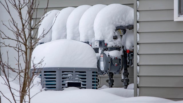 Gas Meters in Snow 