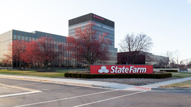 State Farm corporate headquarters in Bloomington, Illinois, USA. 