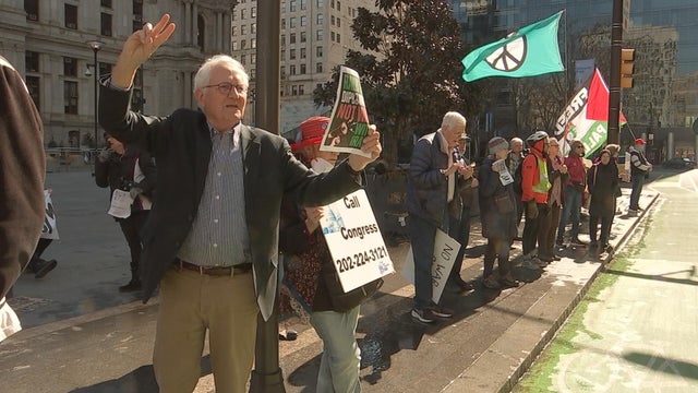 Protesters rally outside Philadelphia City Hall over U.S.-Israel strikes on Iran 