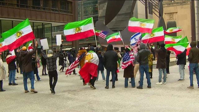 Chicago Iranians celebrating 