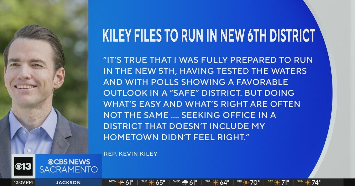 Rep. Kevin Kiley files to run in California's new 6th district - CBS ...
