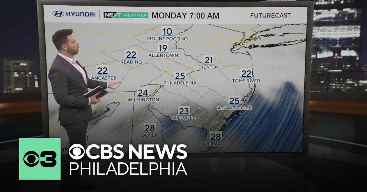 Cold Monday morning, warmer weather in sight in Philadelphia area
