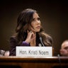 Secretary of Homeland Security Kristi Noem testifies before the Senate Judiciary Committee at the Dirksen Senate Office Building in Washington, D.C., on March 3, 2026. 