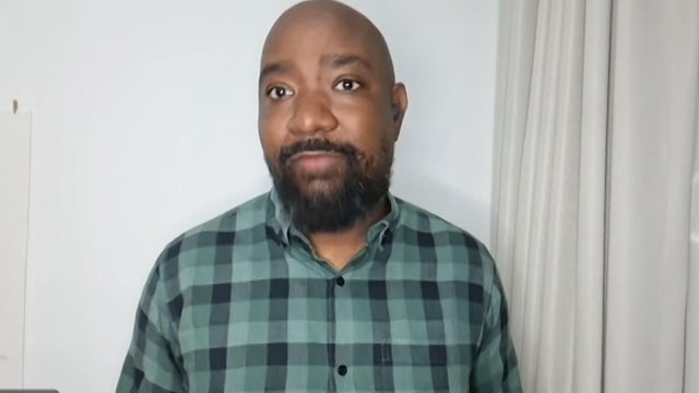 American teacher Nate Bowling during a Zoom call 