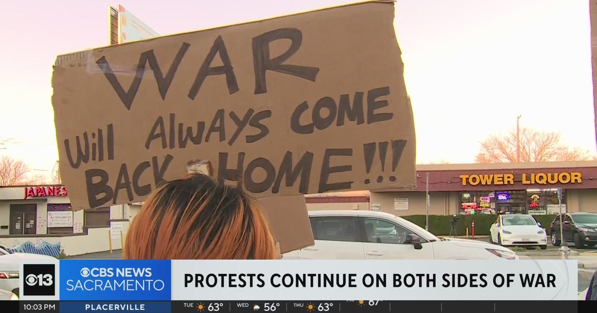 Sacramento protest among nationwide demonstrations rallying against U.S.-Israeli war with Iran