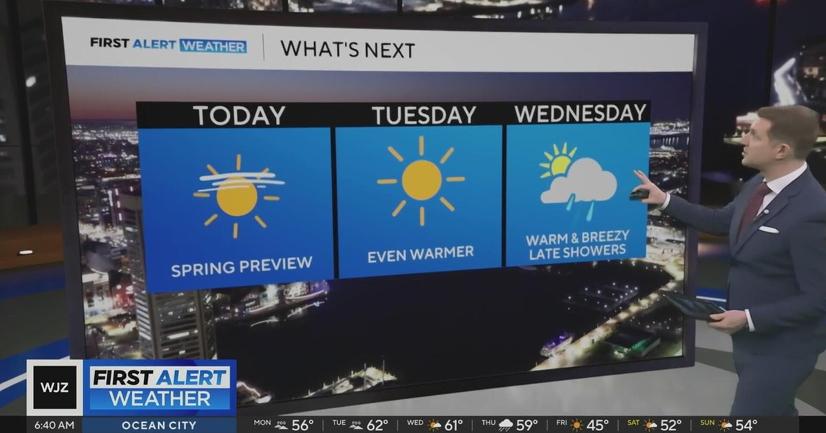 Beautiful start to week before rain returns to Maryland late Wednesday ...