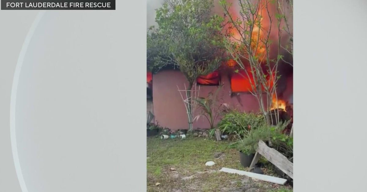Two rescued from Fort Lauderdale home after massive fire