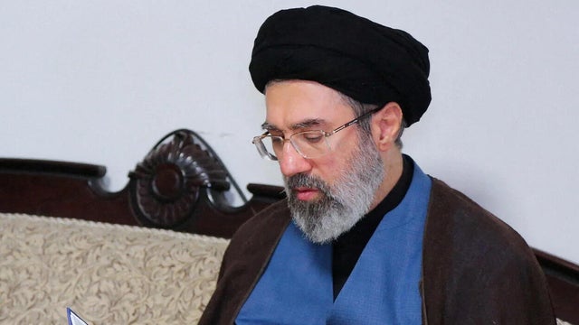 FILE PHOTO: Mojtaba Khamenei visits Hezbollah's office in Tehran 