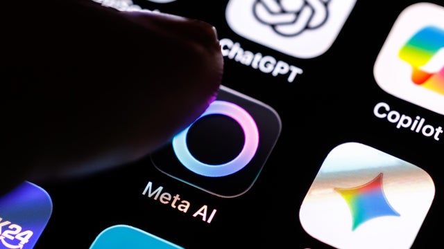 Icon of Meta AI on screen of iphone 