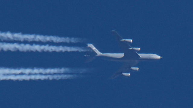 USAF KC-135R Tanker Aircraft Flying 
