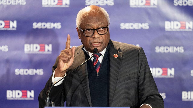 Rep. James Clyburn of South Carolina speaks at a fundraising event in Columbia, South Carolina, on Feb. 27, 2026. 