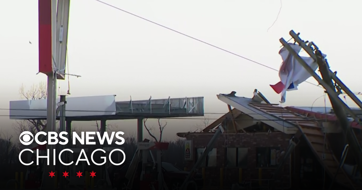 Disaster area remains after tornado in Lake Village, Indiana