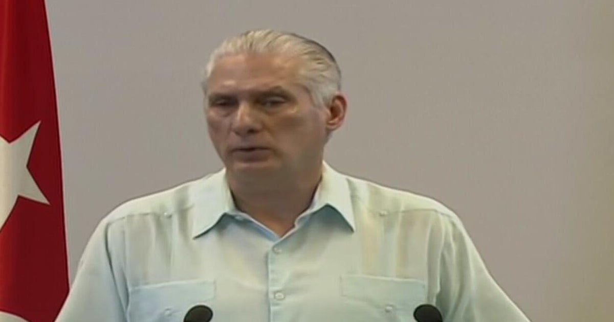Cuban government in talks with U.S., but President Miguel Diaz-Canel warns agreement is far off