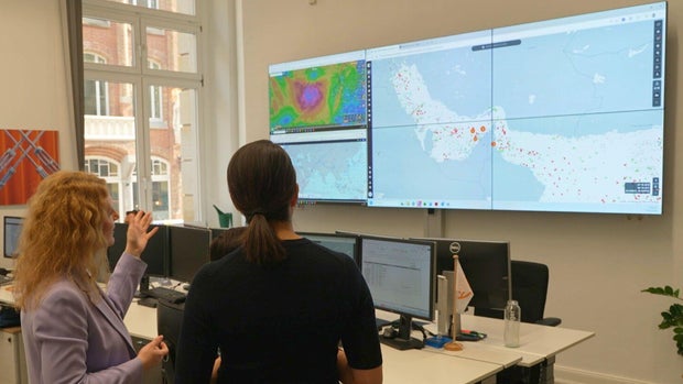 Capt. Silke Lehmköster  and Cecilia Vega 