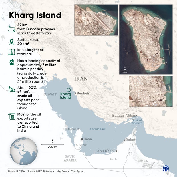 Kharg Island map