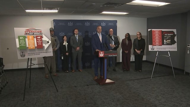 Pennsylvania Attorney General Dave Sunday speaks at a press conference about the operation 