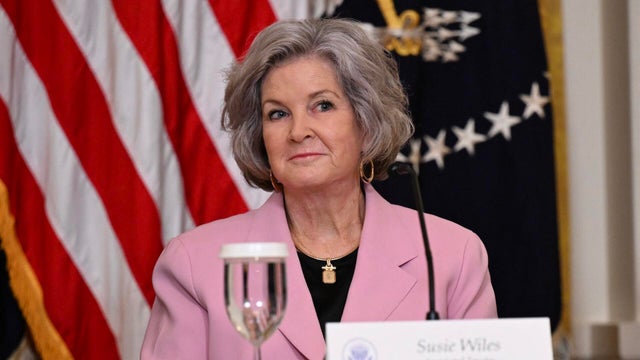 White House chief of staff Susie Wiles attends an event with President Trump at Verst Logistics on March 11, 2026, in Hebron, Kentucky. 